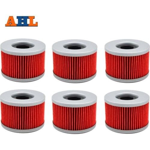 AHL 111 6pcs Motorcycle Oil Filter for HONDA TRX680 500 400 SXS700 CB450 650 250 VTR250 VT250 CX650 450 250 500 400 GL500