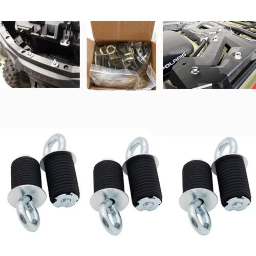 For Polaris RZR 6pcs/Set Tie Down Anchor Tie Downs Anchors Blue 570 900 ZR S 900 800 1000 XP Sportsman 110 400 450