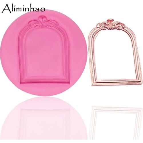 B0742 Door shape frame for DIY Cake border Silicone mold chocolate fondant cake decorating tools baking inserts