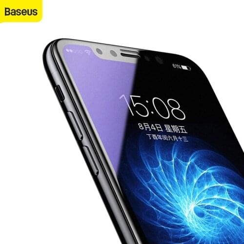 Baseus Full Coverage Screen Protector For iPhone X 3D Frosted Screen Protector Tempered Glass For iPhone10 Soft Edge Matte Glass