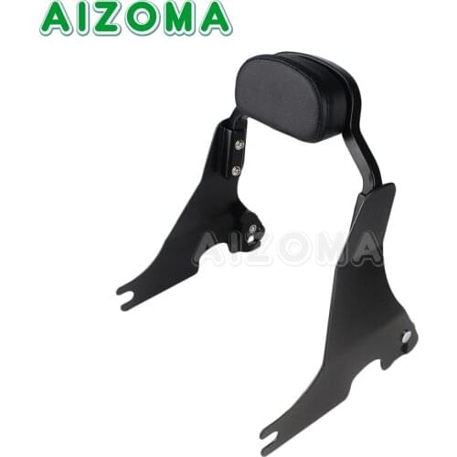 Black Rear Sissy Bar Backrest w/ Passenger Pad For Harley Sportster XL 48 1200 Custom Iron 883 SuperLow Nightster Seventy-Two