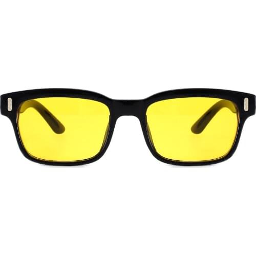Cyxus Blue Light Blocking Computer Glasses Anti Eye Strain UV Protection Gaming Men/Women Eyewear Yellow lens Black Frame 8084