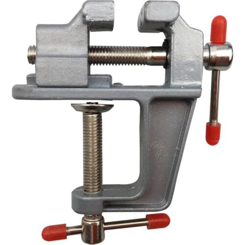 DIY Mini Table Vise Aluminum Alloy Bench Vice Swivel Lock Clamp Craft Hobby Home Tool Accessories for Craft Mould Fixed Repair