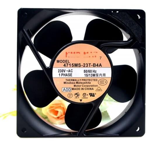 For NMB-MAT 4715MS-23T-B4A A00 AC 230V 15/13W 120x120x38mm Server Cooling Fan