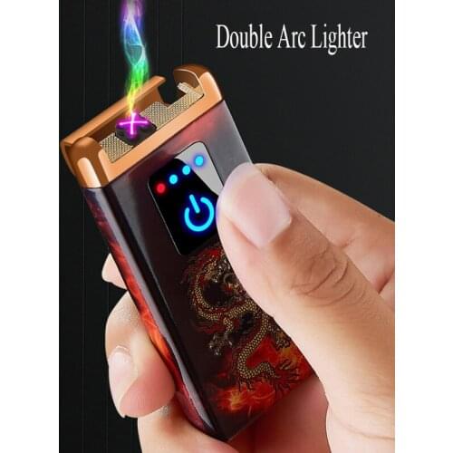 Electric Lighter Gadgets For Men USB Rechargeable Windproof Plasma Candle Lighter Sexy Lighters Smoking Accessories