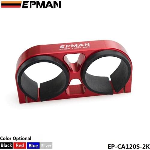 EPMAN Billet Aluminum 60MM Dual Fuel Filter Fuel Pump Bracket/Clamp /Mount For 044 Fuel Pump For BMW 520i EP-CA120S-2K