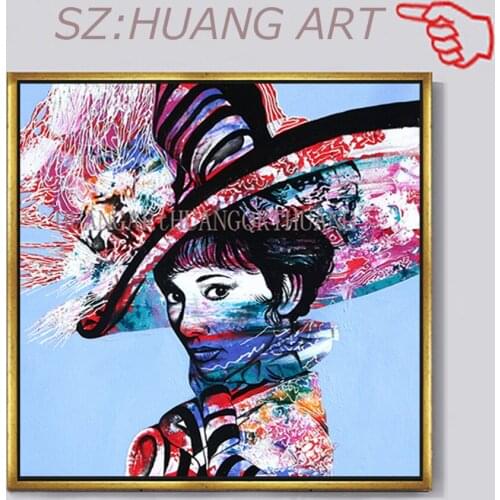 Figures sexy beautiful woman drawn by oil painting canvas wall abstract household adornment bedroom room hotel lobby restaurant