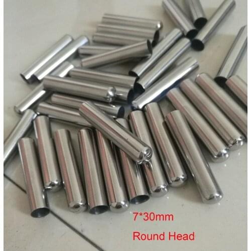 Customized 7*30mm One End Round Head Grade A Quality SS304 Thermocouple Protection Tube Pipe fittings 100pcs / lot