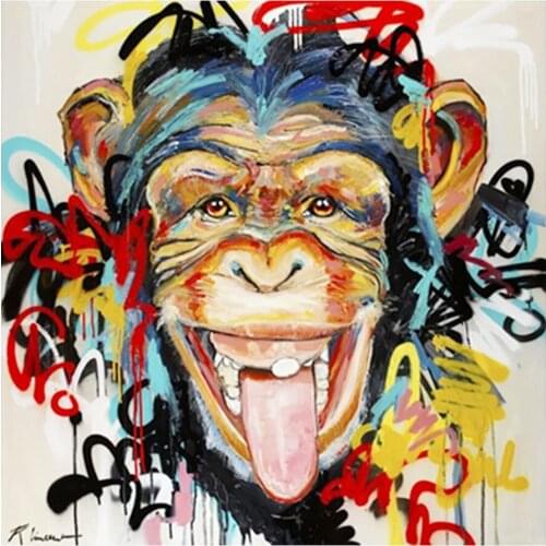Chimpanzee Diamond Painting Oil Color Animal Round Full Drill Nouveaute DIY Needlework Mosaic Embroidery 5D Cross Stitch Picture