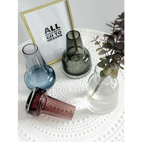 Creative glass Aromatherapy Transparent bottle Desktop Ornaments Countertop Flower Vases Home Decor Flower arrangement Gifts