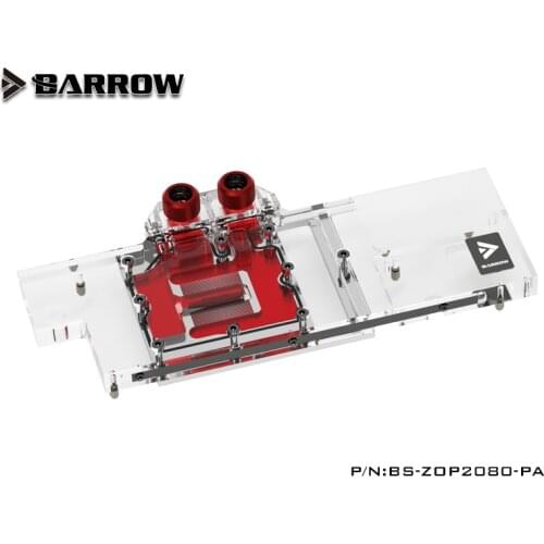 Barrow GPU Water Cooling Block For ZOTAC RTX 2080 8GD6 Plus Full Coverage Video Card OC , 5V ARGB Light, BS-ZOP2080-PA