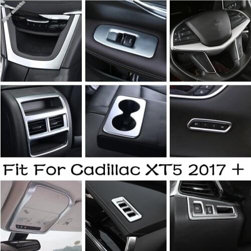 Reading Lamps / AC / Seat Adjust / Central Control Instrument U Strip Cover Trim Matte For Cadillac XT5 2017 - 2021 Accessory