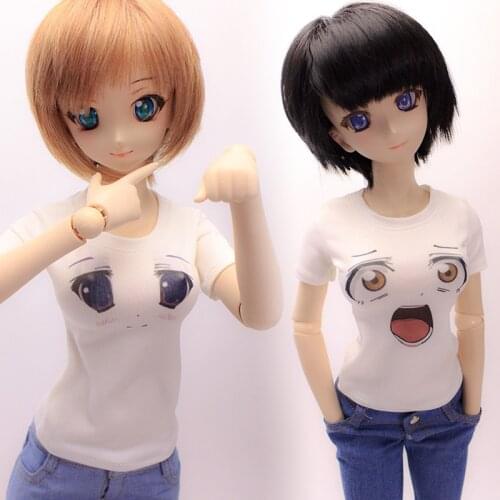 Hot Sale 4 Printing Style Cute Face T-shirt/Outfit/Top For 1/3 SD DD DDDY BJD Clothes