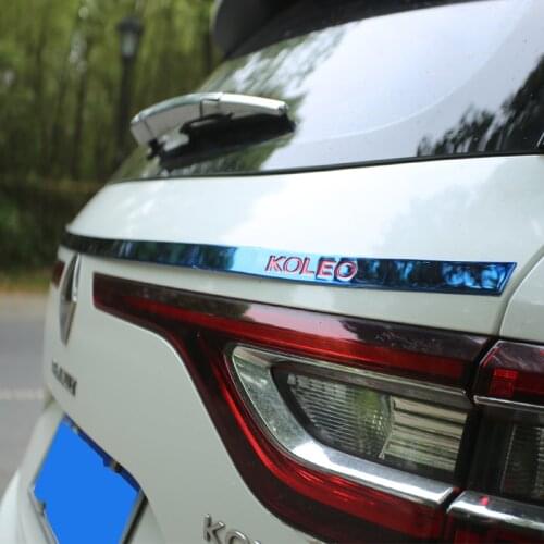 Foal Burning Car Stainless Steel Rear Trunk Trim Tail Door Sticker for Renault Koleos 2017 2018 Car Stickers Styling Accessories