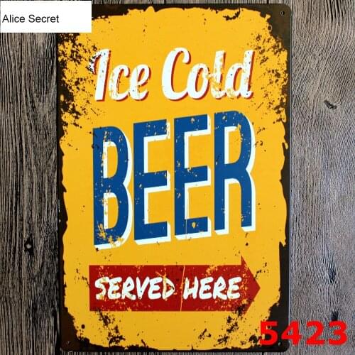 Bar Beer Metal Plates Vintage Metal tin signs Wall art craft painting metal sign for Home Store Pub 20x30cm