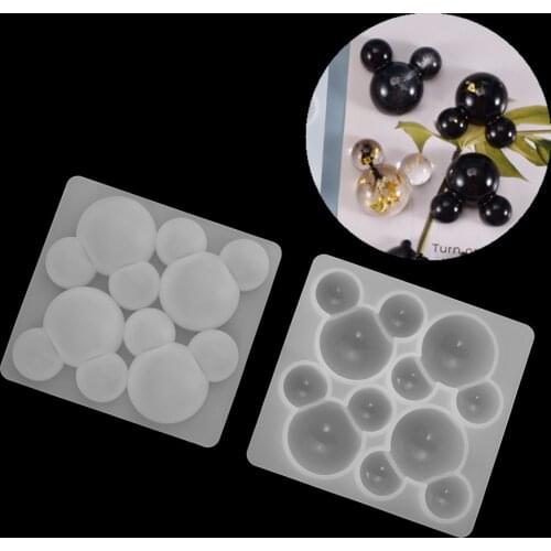 Cute Mouse Head Pendants Silicone Mold Key Chain Pendant Casting Mould for Epoxy Resin DIY Craft Jewelry Making Handmade Tools