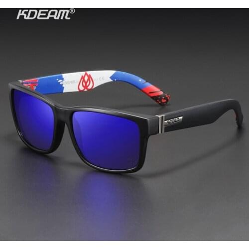 KDEAM Fancy Cool Shades Men Polarized Sunglasses Fashion Unisex UV400 Square Sun Glasses Women Sunglass Brand Design With Box