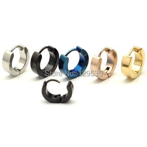 New free shipping 5 Colors for choice 4mm width Male titanium Fashion cool ear buckle earring