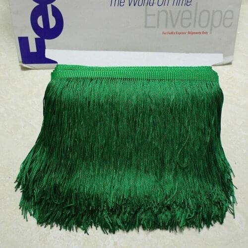 10 Meters 15cm 6" Long Emeral Green Color Latin Dress Tassel Fringe