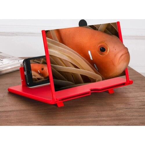 12 inch 3D Mobile Phone Screen Magnifier HD Video Amplifier Stand Bracket with Movie Game Live Magnifying Folding Phone Holder