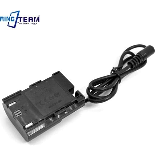 2Pcs/Lot DR-E6 DRE6 DR E6 DC Coupler LP-E6 Fake Battery Connector for Canon EOS 5D Mark II III 5D2 5D3 6D 7D 60D DSLR Cameras