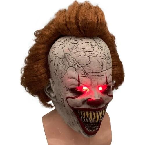 LED Pennywise Clown Mask Stephen Kings It Chapter Two Masque Cosplay Helmet Prop Masks