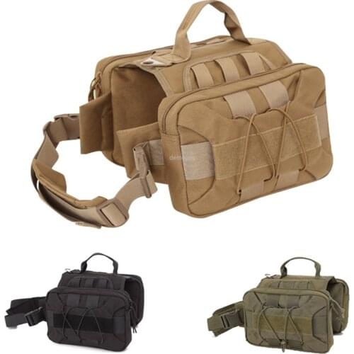 Tactical Dog Vest Harness with Durable Handle Army Service Dog Training Vest Adjustable Military Hunting Dog Vest Pouches