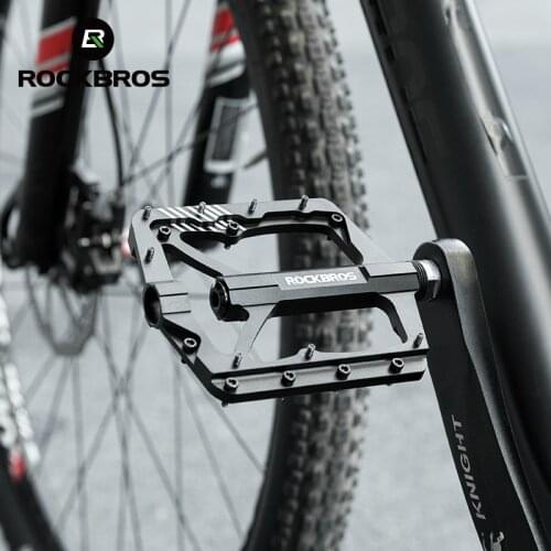ROCKBROS Bicycle Pedals Bike Pedals Aluminum Alloy Non-slip MTB Road Bike High Speed Bearing Wide Platform Bicicleta Pedales
