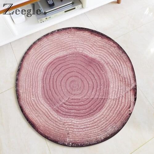 Zeegle Round Carpet Mat Flannel for Bay Bedroom Table Area Rug for Home Decor Floor Area Mats Children Carpet Living Room Rugs