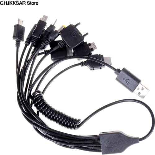 1* 10 in 1 USB Multi Charger Retractable Phone Cable For Phone for HTC Universal