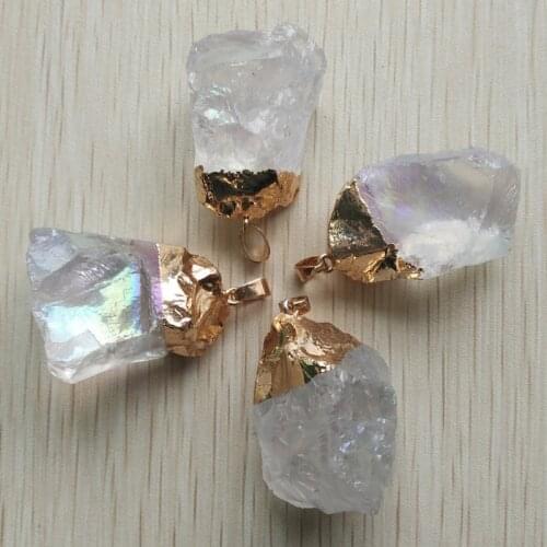 2017 high quality hot sale natural crystal Irregular pendants for jewelry making 4pcs/lot Wholesale free shipping