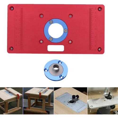 233x117x8mm Aluminum Router Table Insert Plate for Woodworking Benches RT0700C Router Trimmer Red