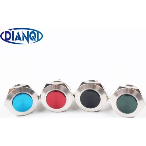 25mm push button switch high round Copper Momentary switches screw terminal 1NO colorful start button 25BYGT.F.L