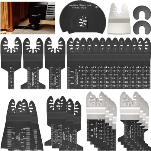 31 Pcs Oscillating Blade Multi Wood Cutting Kit Multi-Function Bi-metal Precision Saw Blades Chipboard Tools Circular Saw Blade
