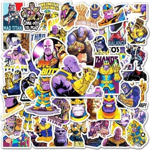 51 pcs/set disney the avengers stickers cartoon anime figure Thanos Graffiti Waterproof stickers kids Toy decoration sticke