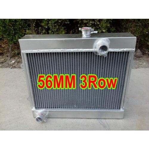 56mm 3Row Aluminum Racing Radiator for 1974-1985 TOYOTA COROLLA KE30 KE38 KE55 KE70 manual 80 81 83 84