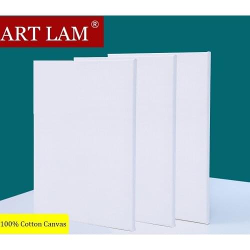 A&T 1Piece White Blank Square Artist Canvas For Canvas Oil Painting,Wooden Board Frame For Primed Oil Acrylic Paint