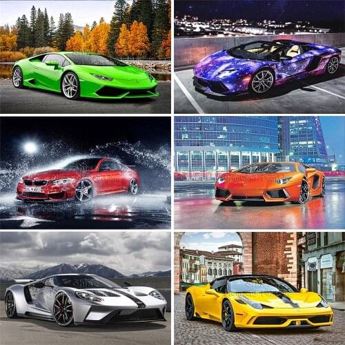 Diamond Painting Sports Car Racing Cartoon 5D DIY Full Square Round Embroidery Mosaic Set Cross Stitch Home Decoration Art Gifts