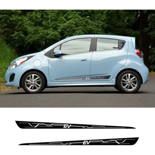 CNORICARC Car Side Skirt Sticker Sports Styling Vinyl Decal Body Customized Garden Decals For Chevrolet Spark