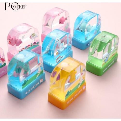 Kids Cute Name Stamp For Clothes Postage Stamp Fish Dolphin Rabbit Dinosaur Pig Shape Seal Fabric Name Name Sticker