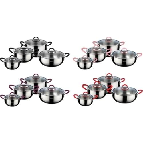 Emsan Anatolia 8 Pieces Steel Cookware Set FREE SHİPPİNG