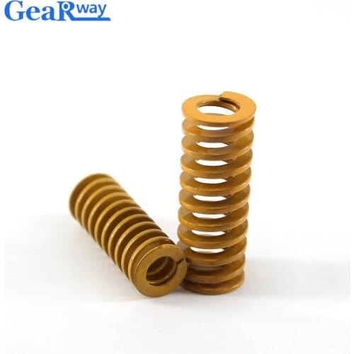 Gearway 4pcs Yellow Die Spring Lightest Loading Mold Spring TF10x20/10x25/10x50/10x55mm Mould Die Compression Spring
