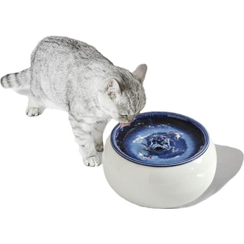 Ceramic Pet Water Dispenser Automatic Activated Carbon Filter Water Dispenser Is Suitable for Cat and Dog Power-off Water Feeder