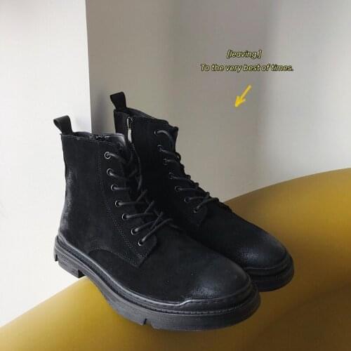 Classic mens Martin boots, mens retro short boots, winter high-top British style, Korean style all-match mens shoes
