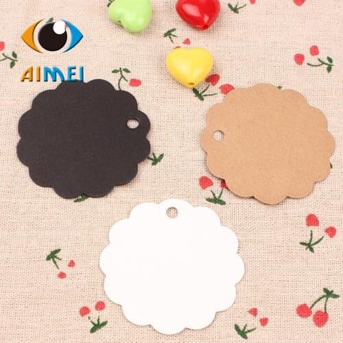 Kraft Paper, Lace Round Small Label Blank Soaps Manual Listed 100 Mood Word Cards Wholesale