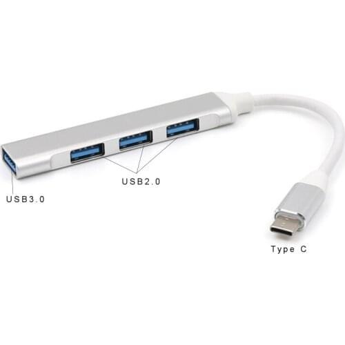 LX9B USB C HUB Type C to 3x USB 2.0 + USB 3.0 Adapter For Laptop Mobile Phone Tablet