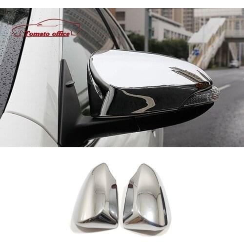 2014 2015 2016 2017 2018 2019 for Toyota Aqua Accessories ABS Chrome Car Side Door Rear View Mirror Covers Trim Styling 2 PCS