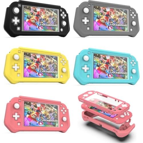 2021 NEW for Nintend Switch Lite Full Body Ergonomic Non-slip Shell Case Cover Guards For Nintendo Switch Lite Mini Console Pink