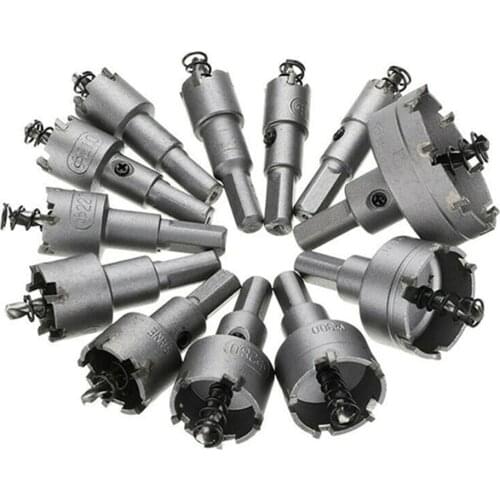 12Pcs/Set Hole Saw Drill Bit Alloy Carbide Cobalt Steel Cutter Stainless Steel Plate Iron Metal Cutting Kit Dropshipping