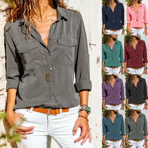 Casual Loose Women Shirts 2021 Autumn New Fashion Collar Plus Size Blouse Long Sleeve Buttons Shirt Women Tops Streetwear